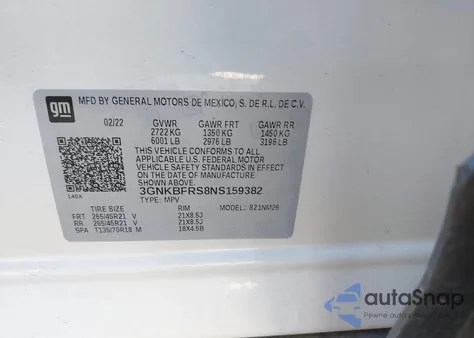 2022 Chevrolet Blazer Fwd Premier from USA, damaged, VIN 3GNKBFRS8NS159382